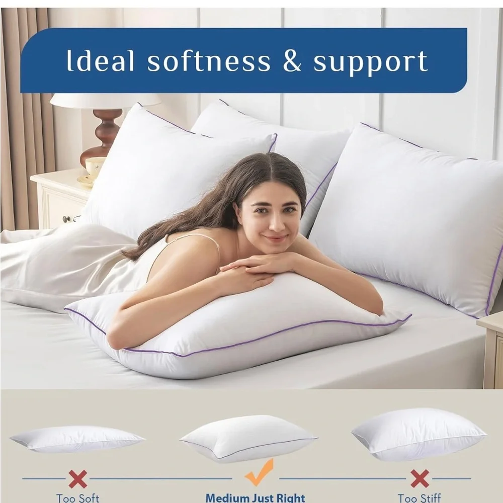 White Pillow Queen Size - 2 Pack